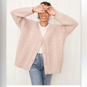 New With Tags Jenni Kayne Blush Cable Cocoon Cardigan